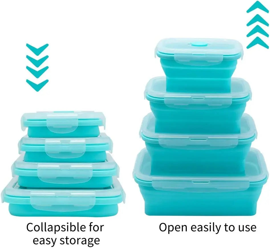 4 Pcs Silicone Food Containers