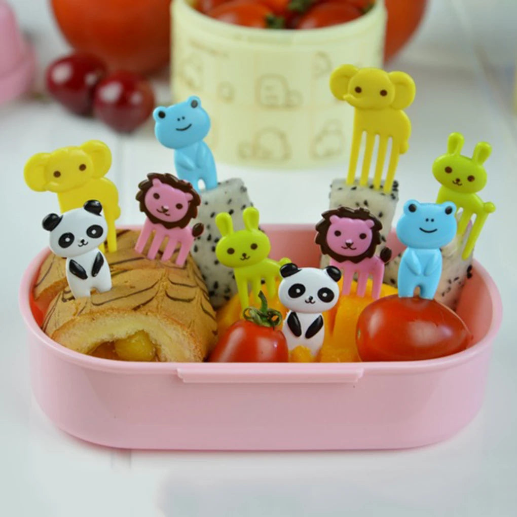 10pcs Mini Cartoon Fork