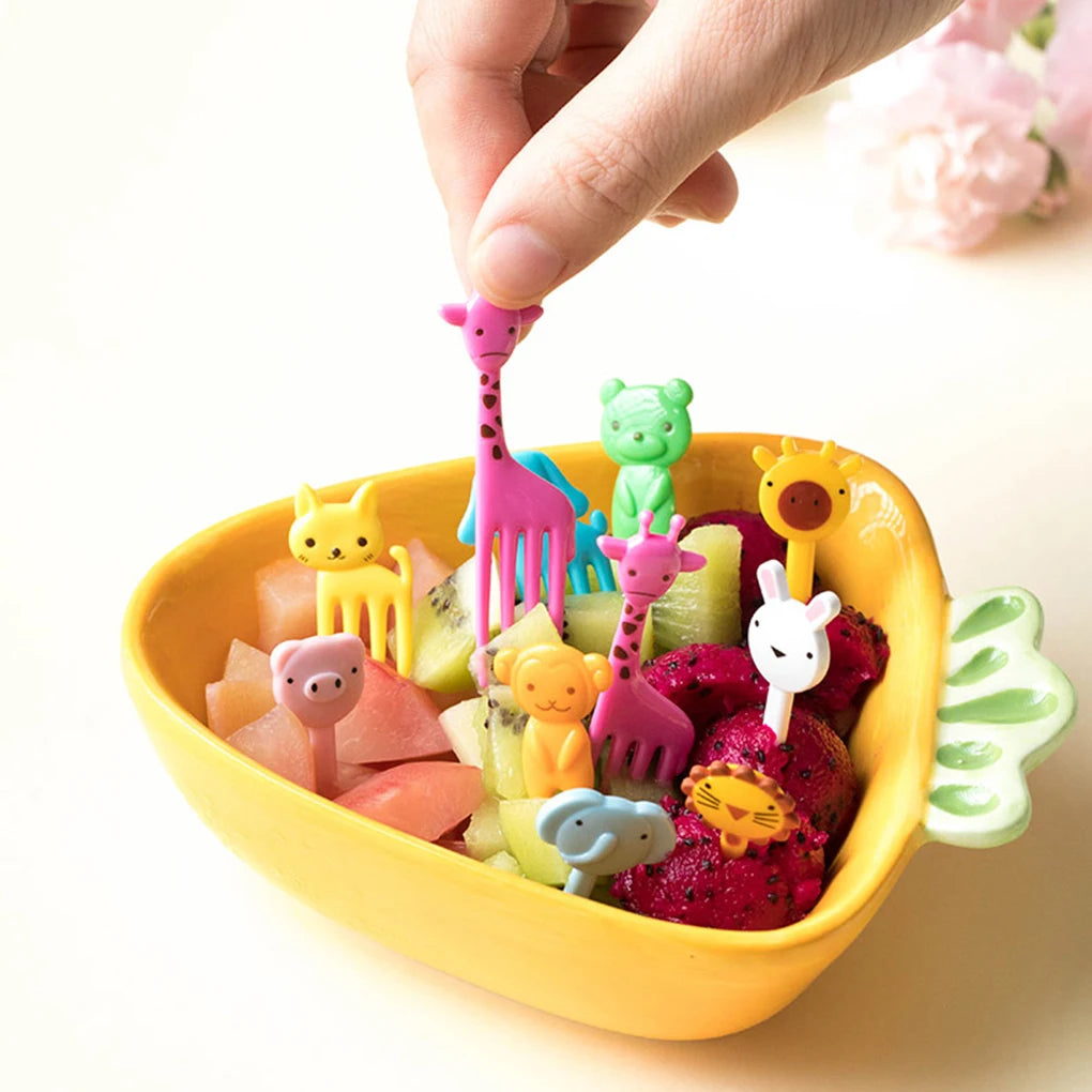 10pcs Mini Cartoon Fork